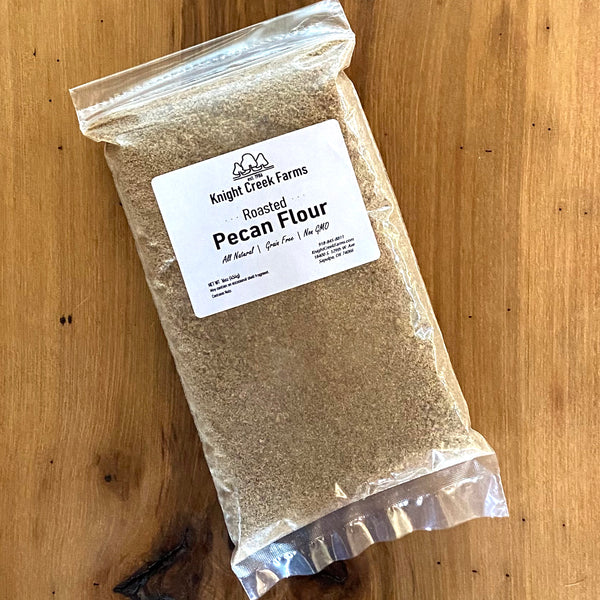 Knight Creek Farms Roasted Pecan Flour 1#, Joe's Farm Bixby