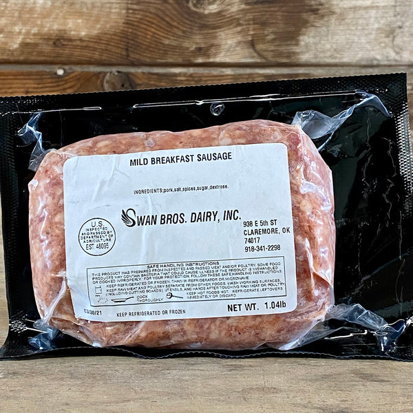 Swan's Pork Mild Breakfast Sausage 1.0 lb.